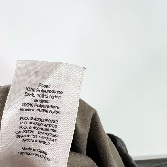 Wilfred Free Legging Pants Women's Olive Green Large Faux Leather High Rise Long - Picture 8 of 11